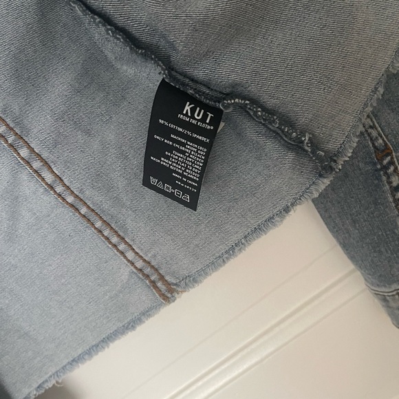 NWOT KUT from the Kloth Denim Jacket with Fringe detail | Size Small - Picture 8 of 12